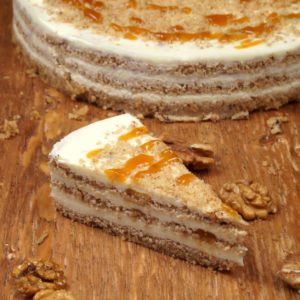 Diós-barackos vanília torta