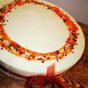 Málnás vanília torta
