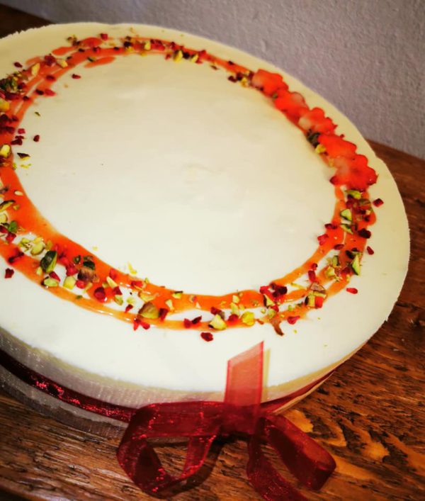 Málnás vanília torta